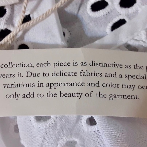 💲SALE💲Additional 10% OFF! NWT Joie White Eyelet Tie Waist Blouse Sz M - Picture 4 of 7